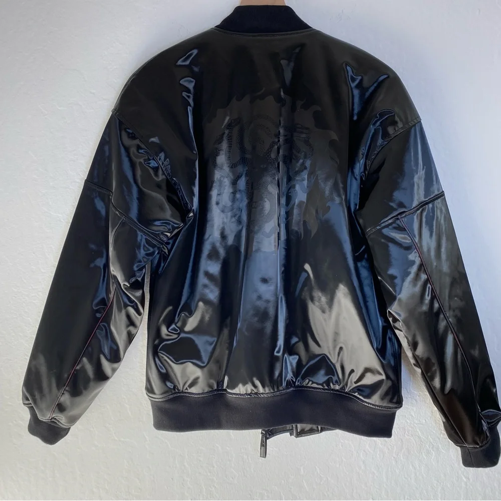 Cash App Mood Bomber Jacket Patented Black Full Zip Thermal Lining NWT Rare - Picture 5 of 8